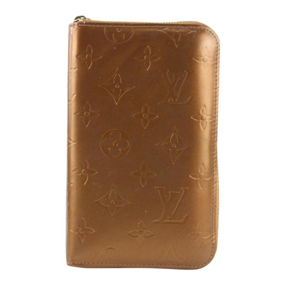 Louis Vuitton Vernis Zippy Compact Wallet Bronze